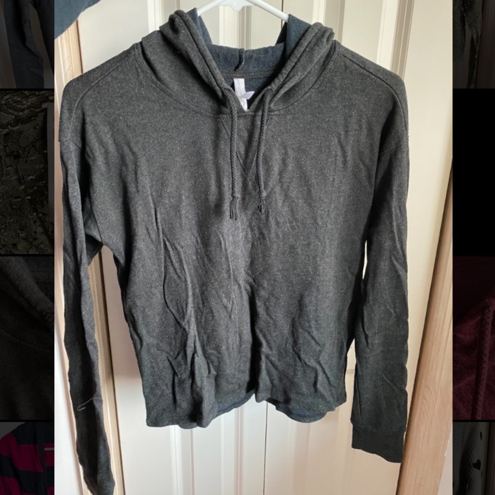 Dark grey crop hoodie - aeropostale